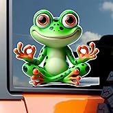 ZUKHL 2-Pack Frog Themed Vinyl Decal, Funny Cartoon Frog Design, Adhesive Sticker for Cars, Trucks, Motorcycles, Laptops - Indoor & Outdoor Use, Home Life Decoration Decal (2BZ259)