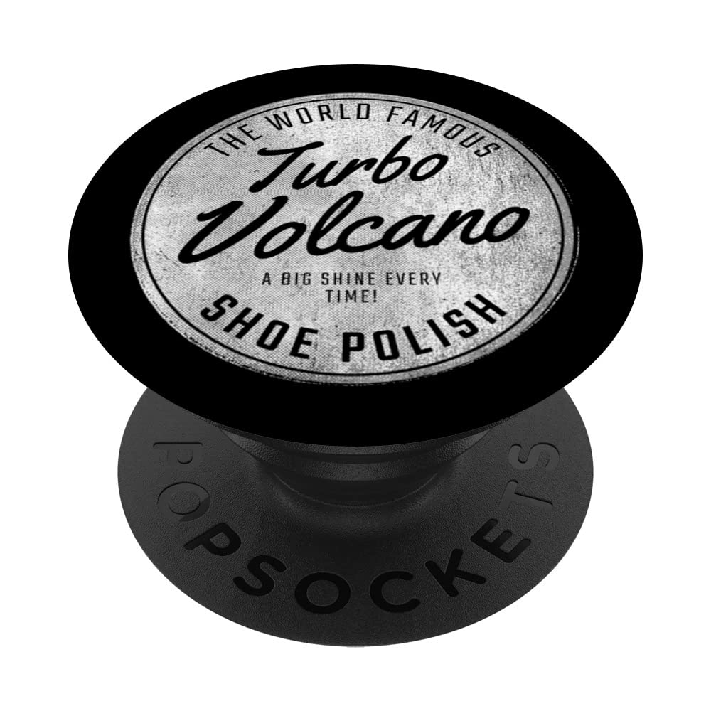 Retro "World Famous" Turbo Volcano brand Shoe Polish PopSockets Swappable PopGrip