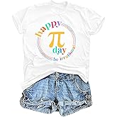 Happy Pi Day Shirt Women Pi 3.14 T Shirt Funny Math Teacher Shirts Be Irrational Tee Casual Short Sleeve Tops