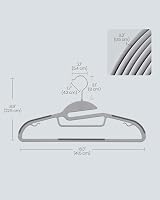 SONGMICS 20 Pcs Plastic Hangers U-Shaped Non-Slip 0.5cm Thick 41.5cm view 5