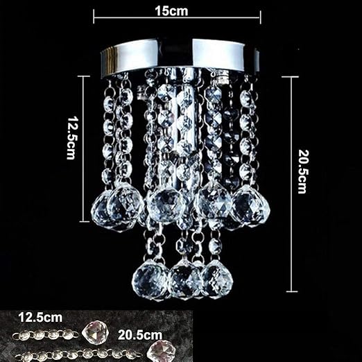 Hall E14 Chandelier Glass Beads Pendant Shade Spotlight Lighting