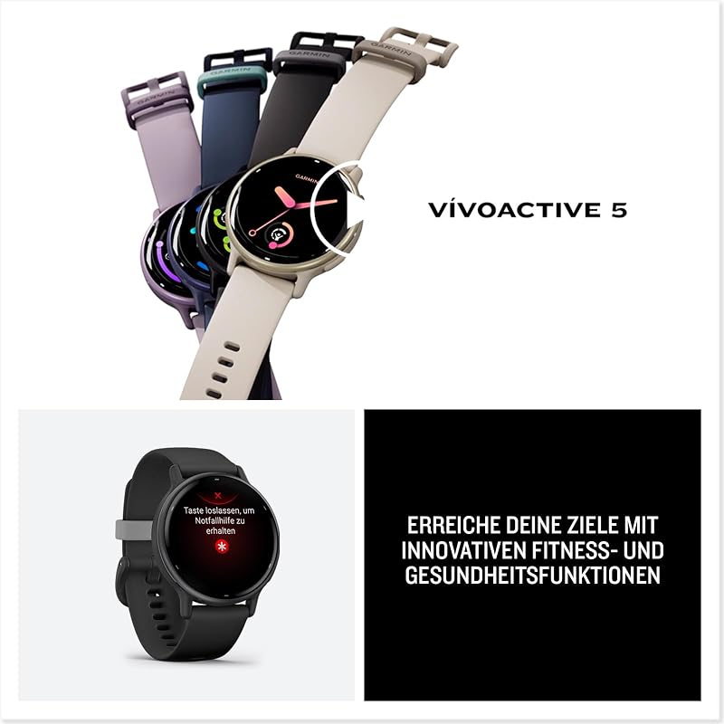 Vivoactive 5, 42 mm, GPS-Fitness-Smartwatch, Kapitänsblau/Blau