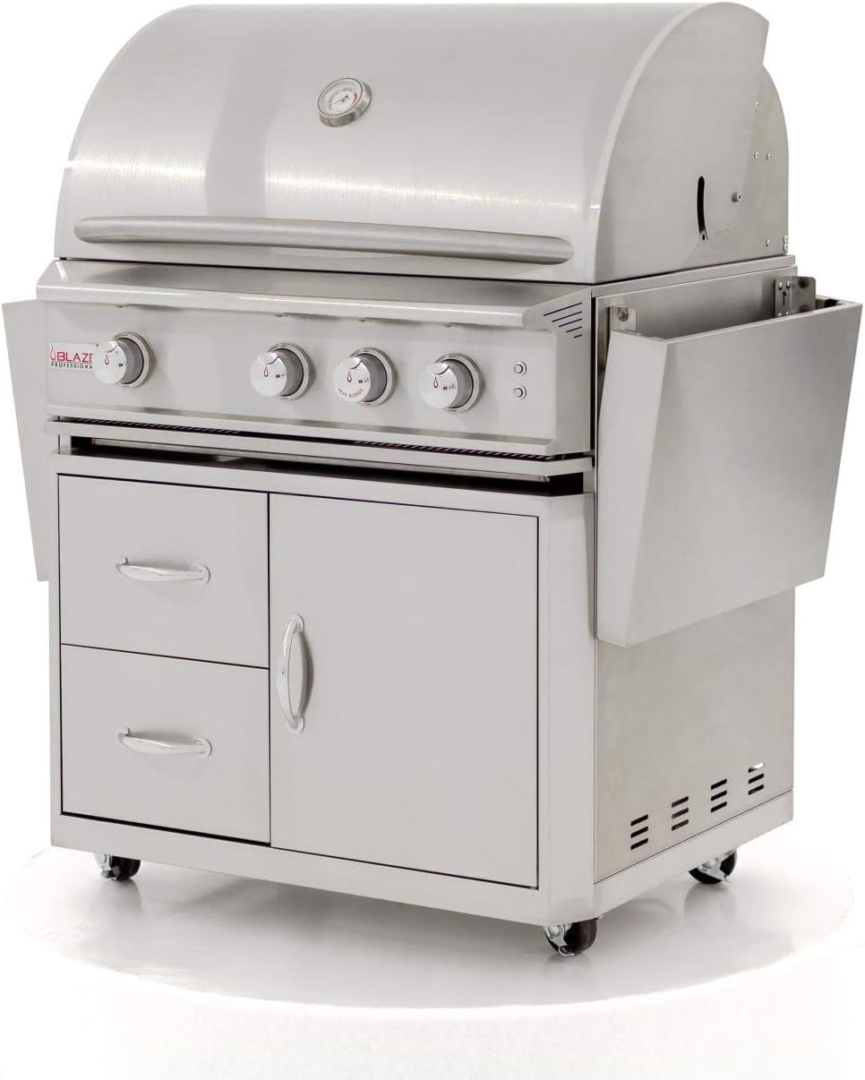 review Blaze Professional 3-burner Propane Gas Grill With Rear Infrared Burner On Cart