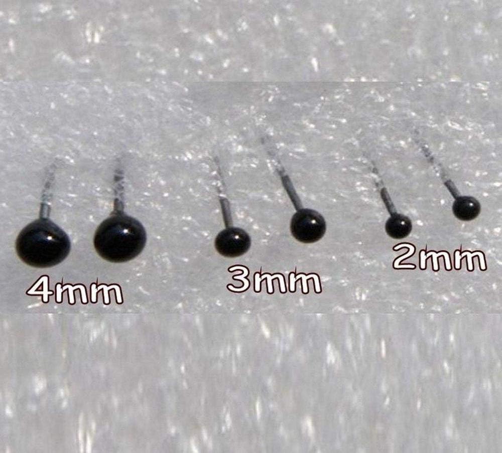 Uteruik Glass Eyes kits 2/3/4mm Assortment For Needle Felting Bears Dolls Decoys Sewing, 150 Pairs