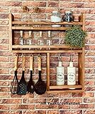 ZYH-shelf Gewürzregal, Edelstahl-Flaschenregal 3-Stufig, An Der Wand