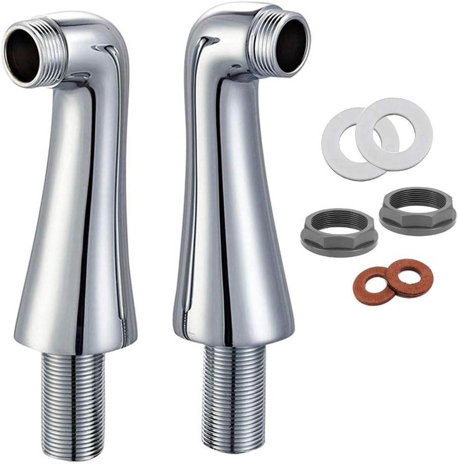 FNX Bathrooms Deck Mounted Bath Shower Mixer Filler Tap Pillar Leg Extensions Solid Brass Chrome 3/4" BSP