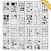 Bullet Journal Stencil, 24 Pieces Journal Stencils Set for Journal/Notebook/Diary/Scrapbook/Various DIY Drawing Book Plastic Planner Stencils