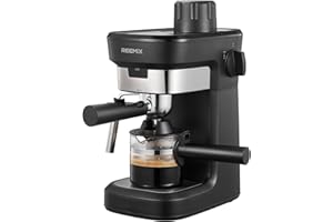 Reemix Espresso Machine 6 Bar, Rich Crema Coffee Maker, Auto Pressure Relief, Compact Home Coffee Brewer​​ Machine, Black