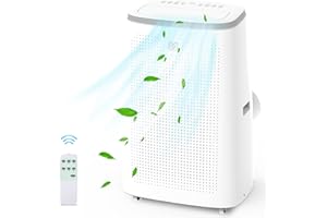 DENBIG 15,000 BTU Portable Air Conditioners, 3-in-1 Portable AC with Dehumidifier/Fan/Sleep Modes for Rooms Up to 700 Sq. Ft, with 24-Hour Timer & Remote Control & Window Mount Kit