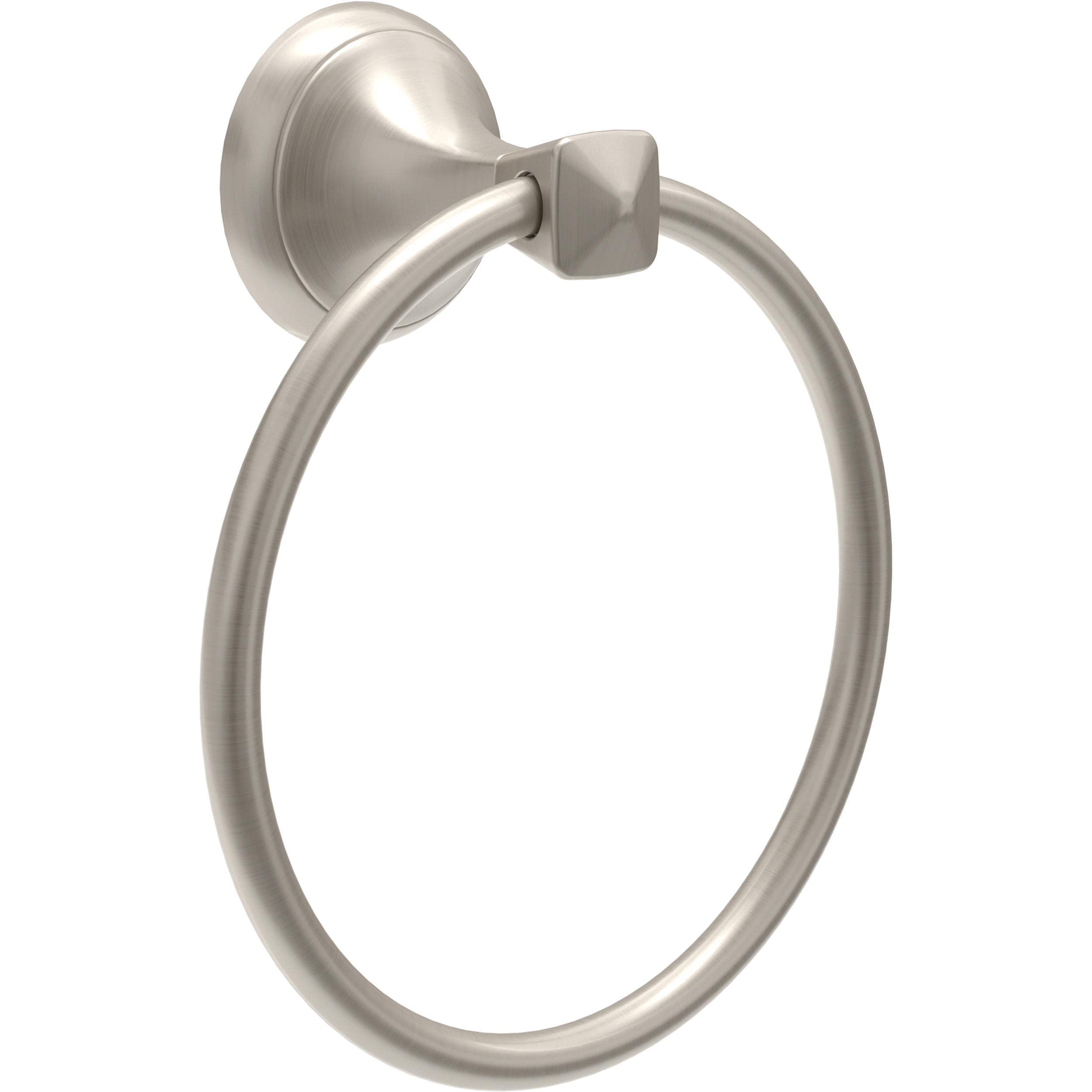 Photo 1 of Delta Esato (1-Pack) Hand Towel Holder SpotShield Brushed Nickel Towel Racks for Bathroom Wall Round Towel Ring Holder for Bath Towel Hanger for Kitchen, Bathroom Accessories ESA46-DN