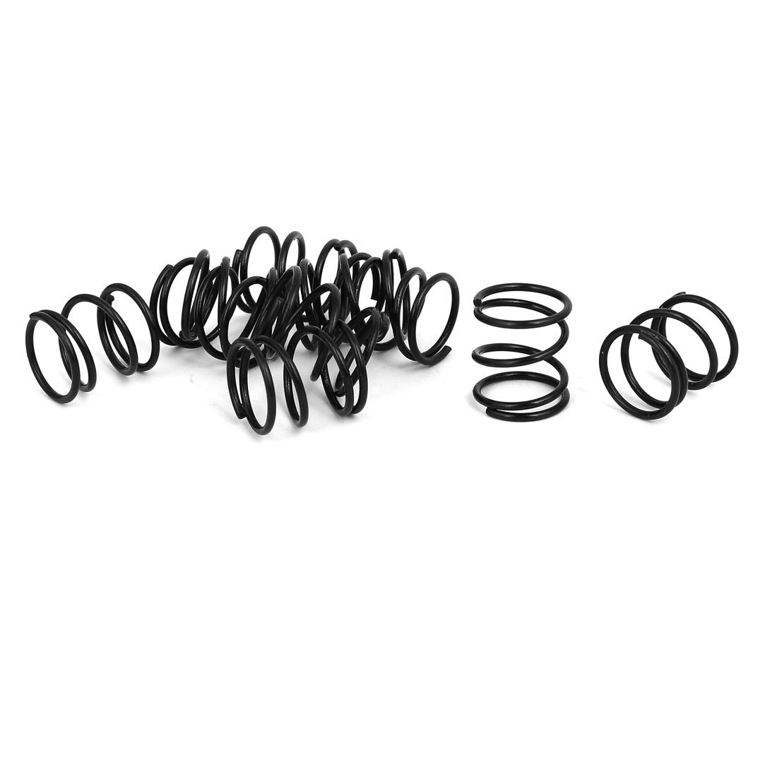 sourcingmap Compression Spring - 1.2mm Wire Dia , 14mm OD , 15mm Free Length Spring Steel Extension Spring,Black,10Pcs