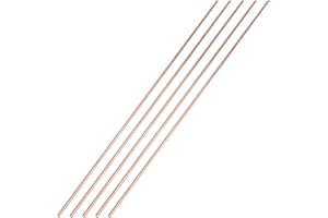 UAUAFIFI Pure Copper Round Rod 1/8" Dia 13" Length Bare Copper Cu Metal Rod for DIY, Industry, Decoration (1/8x13inch, 5Pcs)