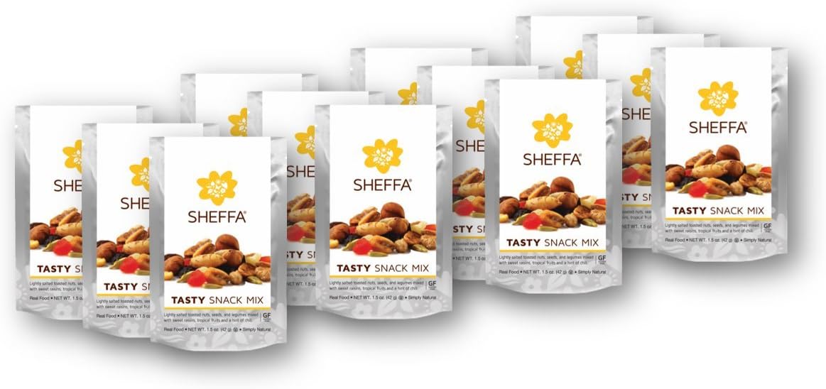 Sheffa Trail Mix, Tasty, 1.5 Oz ( 12 Pack ) Healthy & Tasty Vegan, Kosher, Gluten Free, Non Gmo, Low Sodium. for Busy Working People