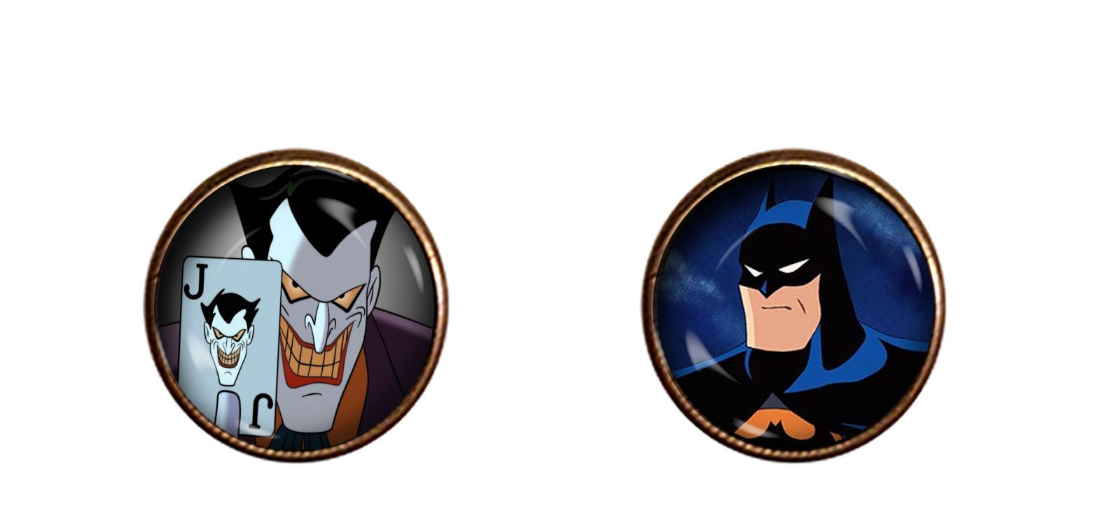 Batman And Joker Cufflinks Handmade Batman The Animated Series