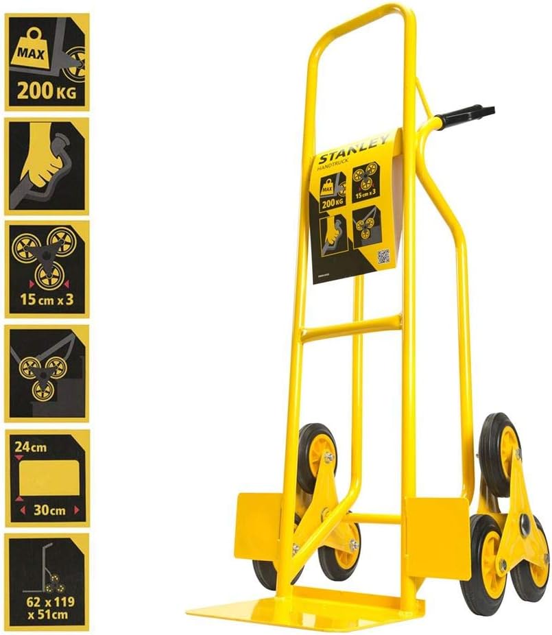 STANLEY Steel Hand Truck-200KG, Yellow, SXWTD-HT523 - Image 3