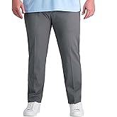 Haggar Mens Cool Right Performance Flex Straight Fit Flat Front Pant-reg. and Big & Tall