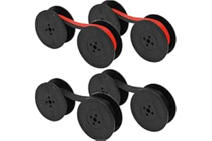 4 Pairs Universal Typewriter Ribbon Twin Spool Typewriter Ink Ribbon Replacement Pack Compatible with Most Typewriter (Black-