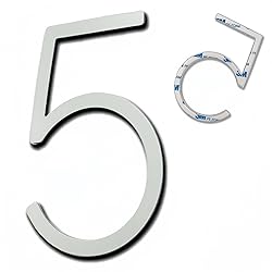 TILUODA Self-adhesive house number 5
