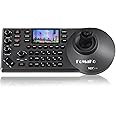 FoMaKo NDI PTZ Camera Controller PoE 3" LCD Screen Preview, 4D Precision Joystick PTZ Control, NDI Technology, Ergonomic Wris