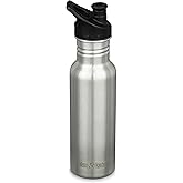 Klean Kanteen Classic Narrow Sport Cap Brushed Stainless Bottle 532Ml, 1 EA