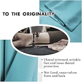 H.Versailtex Solid Thermal Insulated Blackout Curtains 46x54 2 Panels Canal Blue view 8
