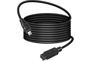 HATMINI Firewire 800 to 400 Cable,6FT IEEE 1394 Firewire 9 Pin Male to 4 Pin Male Adapter Cable Firewire Data Transfer Conver