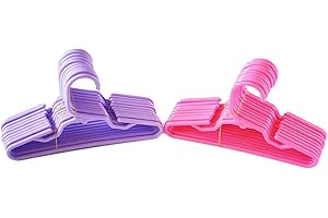 MY BRITTANY'S MyBrittany's 24 Pack 12 Pink 12 Purple Plastic Doll Hangers Fits 18 Inch Doll Clothes