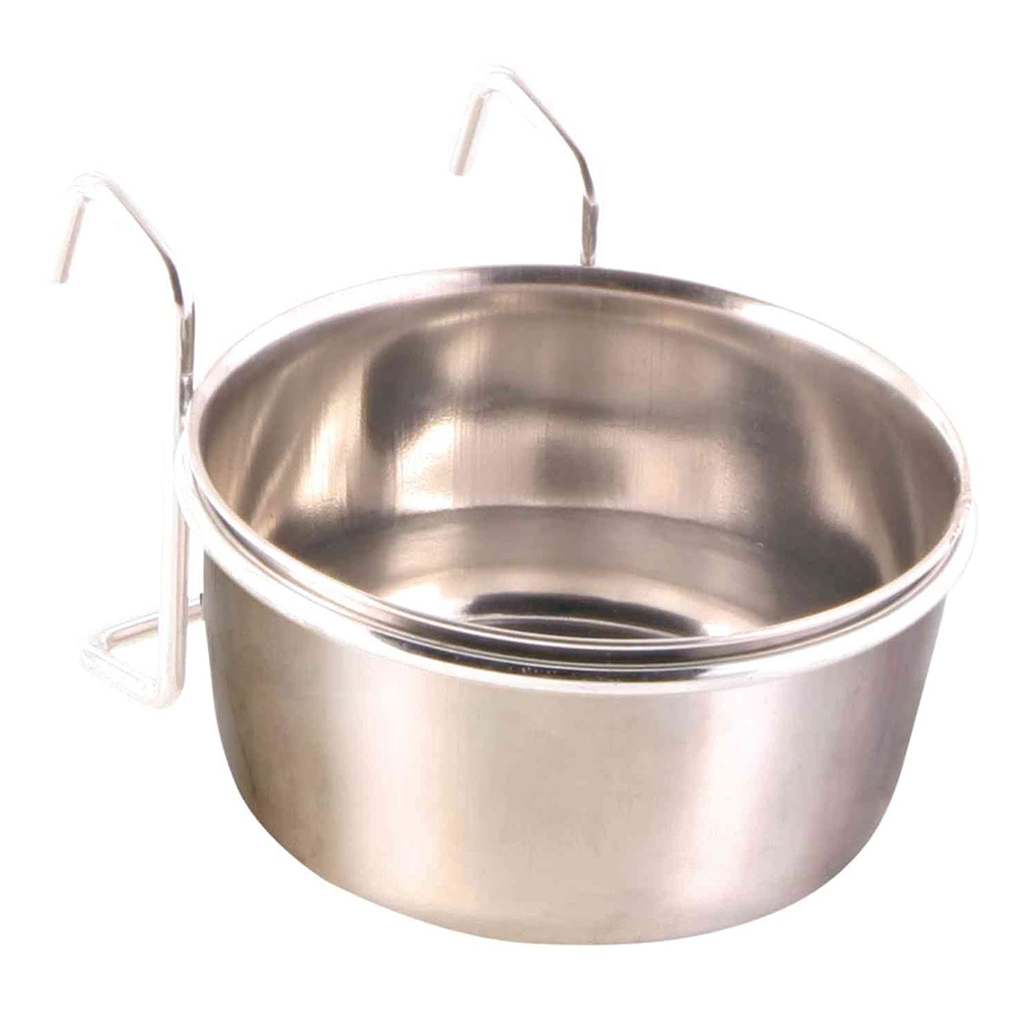 Trixie Stainless Steel Bowl with Holder Holds 300ml Diameter 9cm