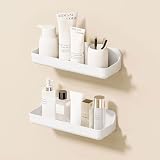 Ettori Shower Caddy 2 Pack Wall Mounted No Drilling Self Adhesive White view 1