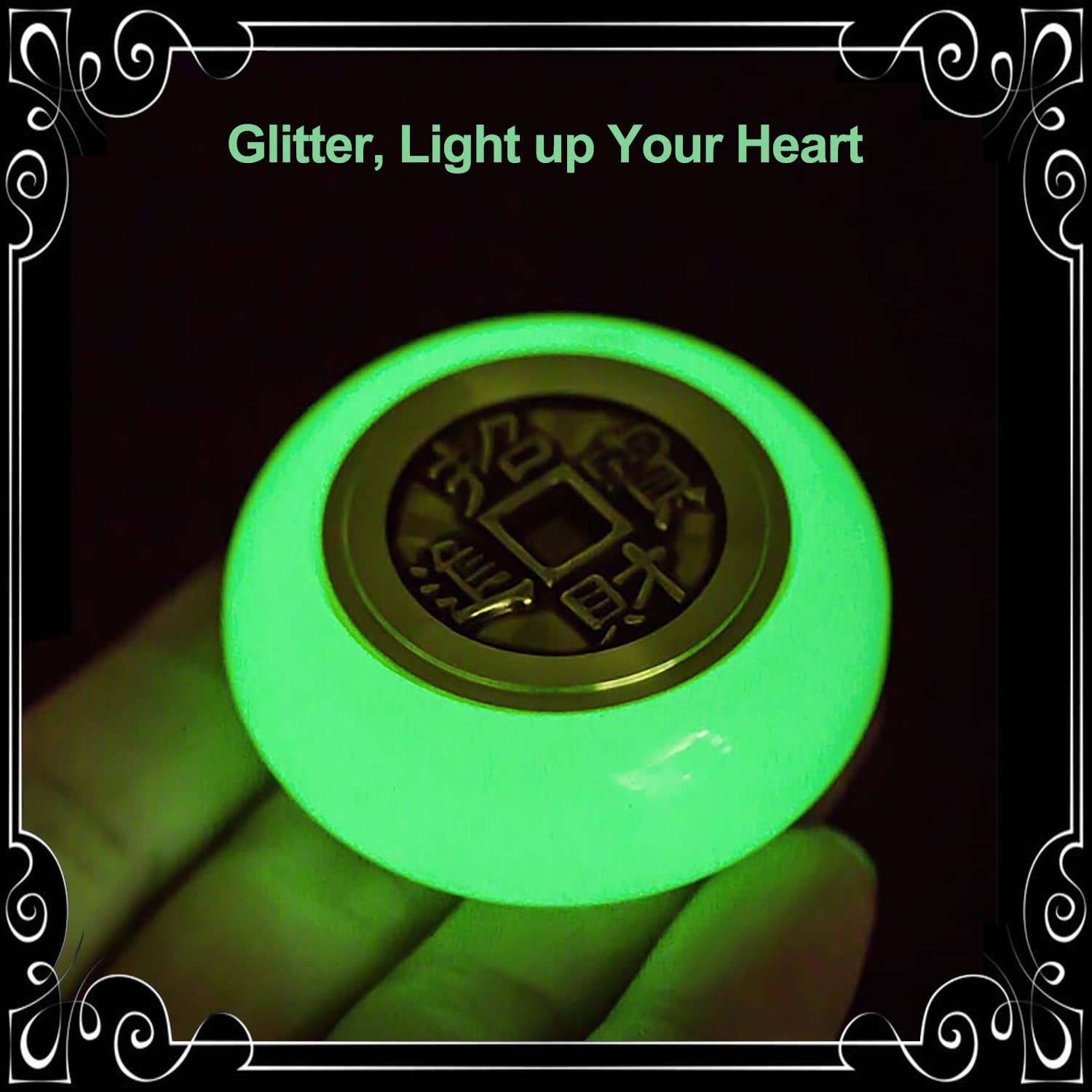 Zhaocaijinbao EDC The Fidget Spinner is The Ultimate Stress Reliever and Brings Good Luck (Green Luminous)