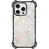 CASETiFY Bounce Case for iPhone 16 Pro [Shockproof / 21.3 ft. 6X Military Grade Drop Protection/Compatible with Magsafe] - Eleanor - Clear Black