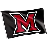 Desert Cactus Miami University MUOH Flag - 3 x 5 Feet Redhawks Banner, Indoor/Outdoor Durable Fabric, 100% Polyester Design (Style A)