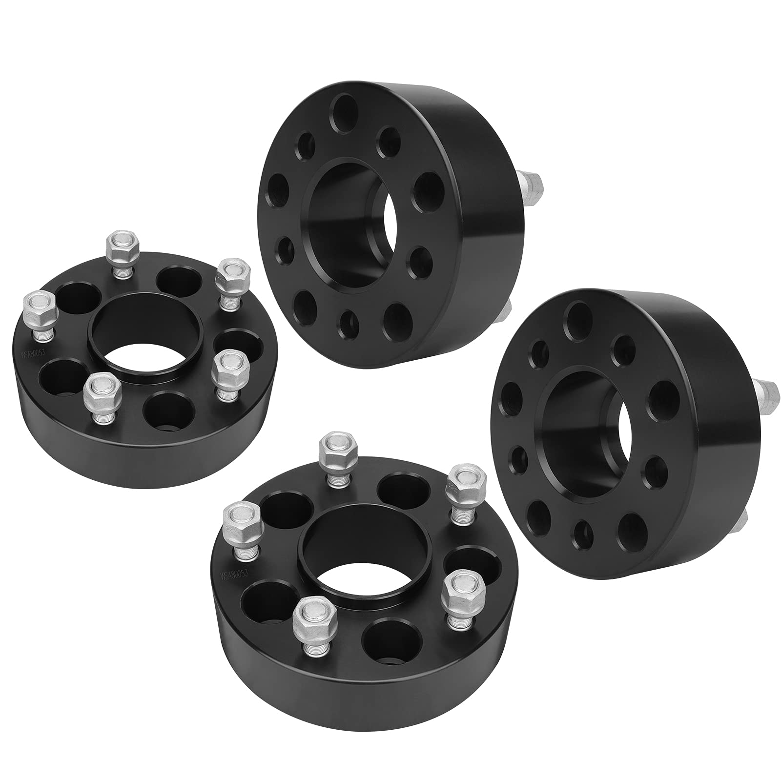 Photo 1 of ***Only One*** Haruma 2inch Hubcentric Wheel Spacers for Jeep Wrangler Cherokee Grand Cherokee Liberty, 5x114.3mm(5x4.5) to 5x127mm(5x5) Wheel Spacer 71.5mm Hub Bore 1/2" x 20 Thread Pitch 4pcs Black