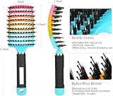 URAQT Hair Brush Boar Bristle Paddle for Women Soft Massage Detangle view 2