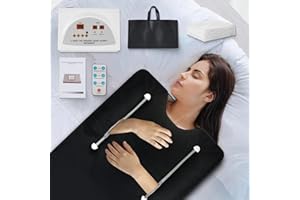 JINKEE Infrared Sauna Blanket - Sauna Blanket for Optional Heating Layer for Home Relaxation with 5 Layer Thickened Construction, 95℉ - 176℉ & 1-60 Minutes Timer, 6 ft x 2.65 ft