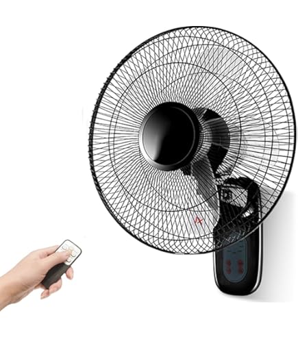 Amazon.com: SPT SF-16W90 16″ Wall Mount Fan in Black with Remote