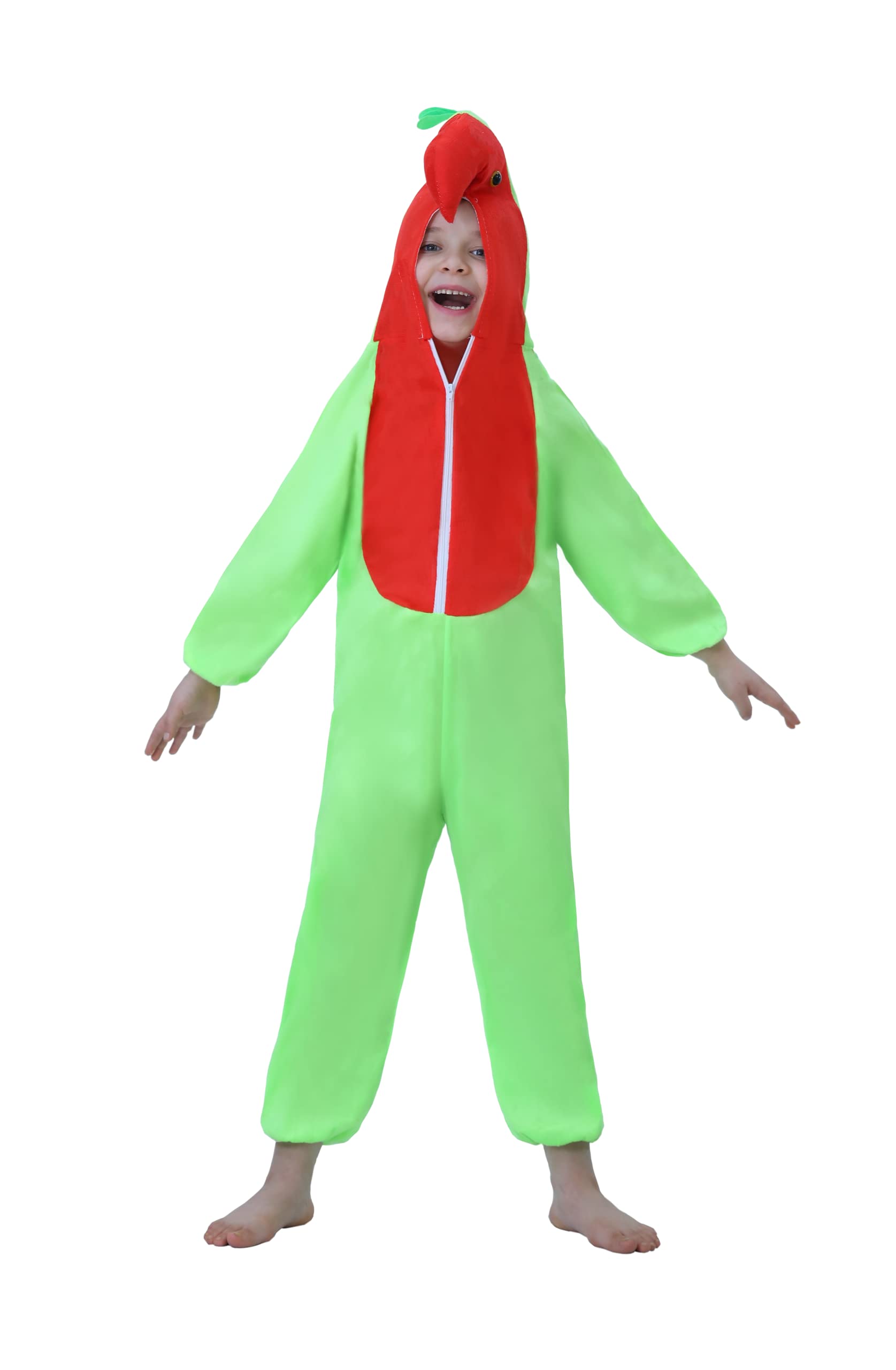 Kids Animal costumes Boys Girls Pijamas Fancy Dress outfit Cosplay Children (Parrot, XL (For kids 120-140 cm tall))