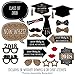 Big Dot of Happiness Graduation Props for Photoshoot 2025. 20-count Set of High School Senior Photo Booth Props for Pictures and Graduation Party Decorations - Gold
