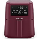 Chefman Compact Air Fryer 3.5 QT - Slim Design Fits Small Kitchens, 4-in-1 Air Fry, Bake, Dehydrate, Frozen, 450&deg;F Max Temp, Narrow Footprint Saves Counter Space, Nonstick Ceramic, Dishwasher-Safe