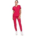 Natural Uniforms Womens Cool Stretch Jogger Scrub Set with Regular and Petite Sizes