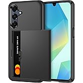 SAMONPOW for Samsung Galaxy A16 5G Case Wallet with Card Holder Heavy Duty Protective Dual Layer Shockproof Hidden Card Slot Wallet Phone Case for Samsung Galaxy A16 5G for Women Men, Black