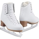 Jackson Ultima Elle Womens Ice Skates for Women - White | Comfortable Figure Skates for Ice Skating &amp; Figure Skating, Ice Skates for Kids/Toddler Ice Skates-Medium Width