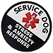 Service Dog Stress Stress & Anxiety Response Vests/Harnesses Emblem Embroidered Fastener Hook & Loop Patch