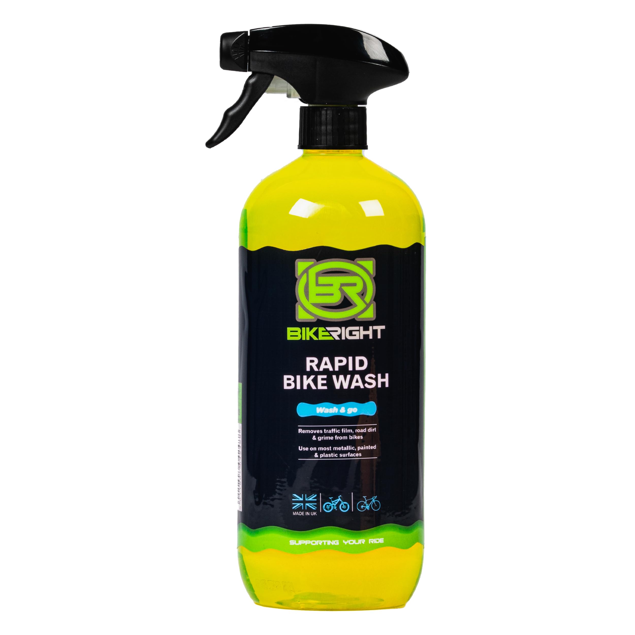 Bike Right Rapid Bike Wash Solvent-Free Cleaner for Motorcycle Dirt and Grime Removal, Low Odour and Sustainable 1L