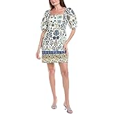 Anne Klein Womens Puff Sleeve Shift