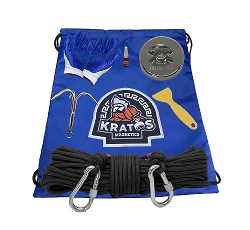 400 LB Pull Strength Magnet Fishing kit with 60'/500 Lb Paracord and 3 – Used Detectors