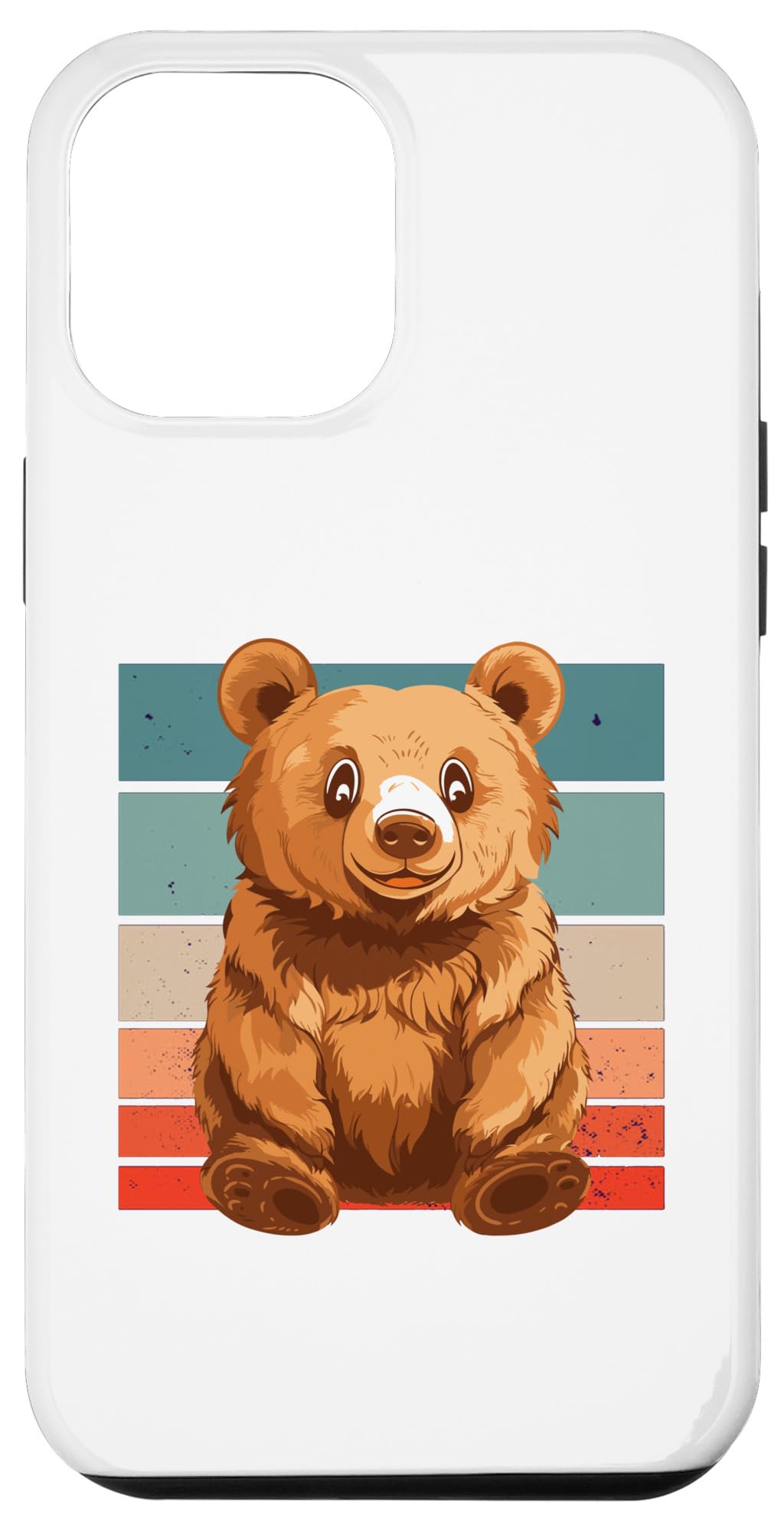 iPhone 15 Pro Max Cute Grizzly Teddy Cub Friend Cuddly Cub Smiling Bear Friend Case