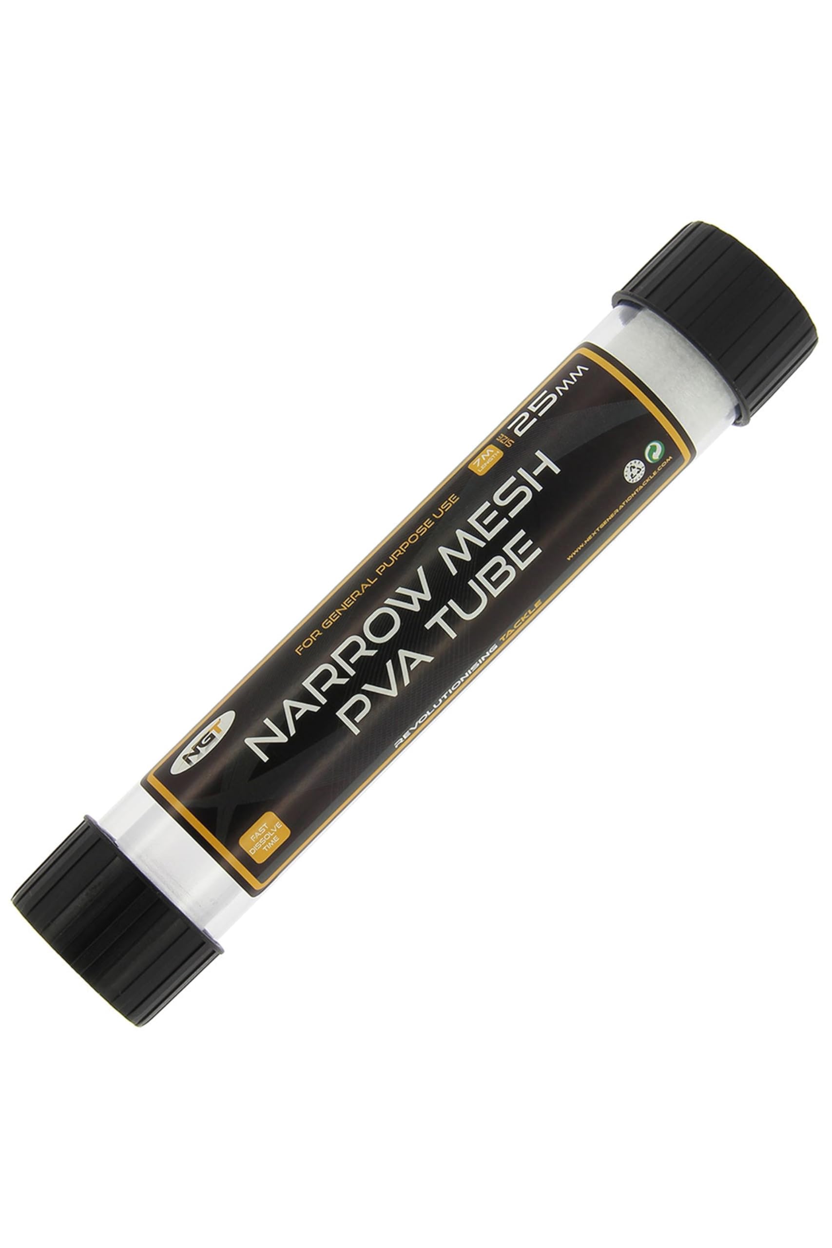 NGT Narrow Tube Pva Mesh with Free Plunger - Green, 7 m x 25 mm