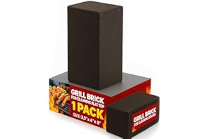 PAILSAIL Heavy Duty Restaurant-Grade Grill Bricks for Cleaning Flat Top Grills | Durable, Reusable, and Chemical-Free Pumice Stone Cleaner for Griddles and BBQ Grates - Multiple Packs Available (1 Pack)