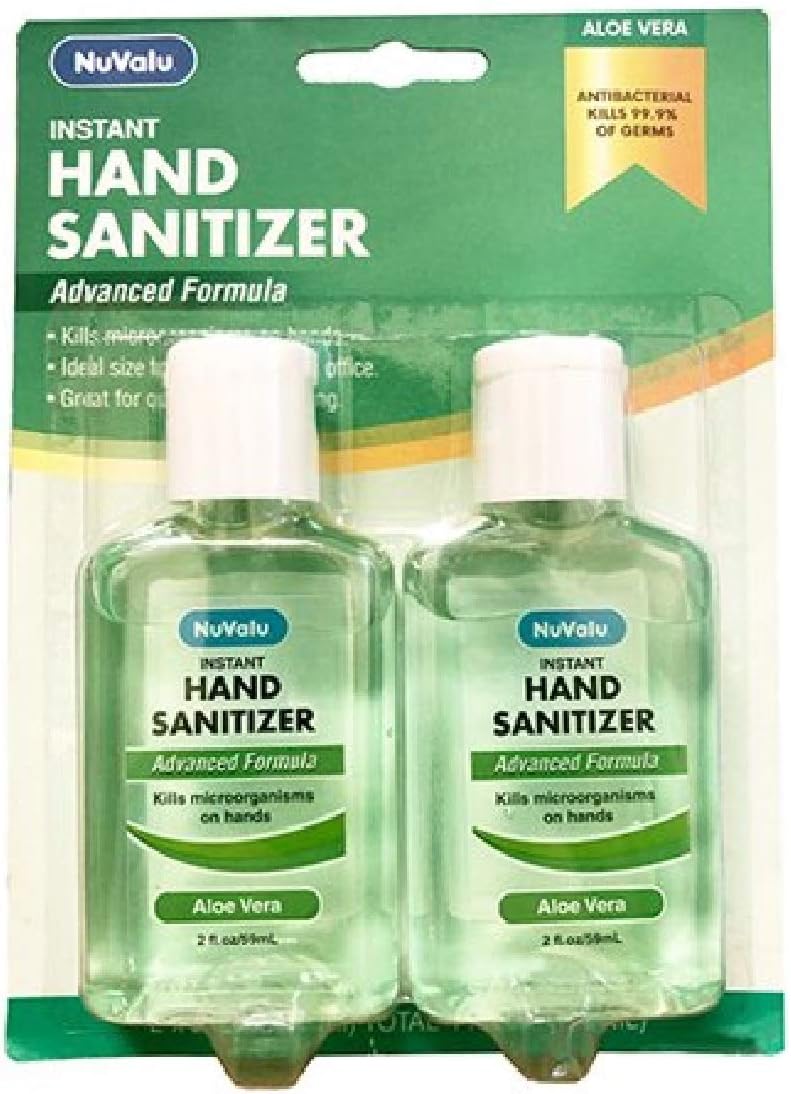Nuvalu Hand Sanitizer Original Pharmacy Cheap 2 Oz (2 Pack) (Aloe Vera)